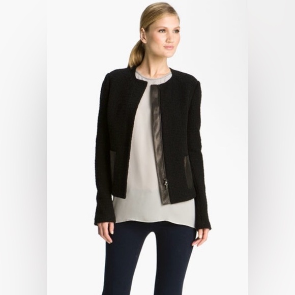 Vince Black Textured Women's Jacket size 4 - Picture 4 of 11